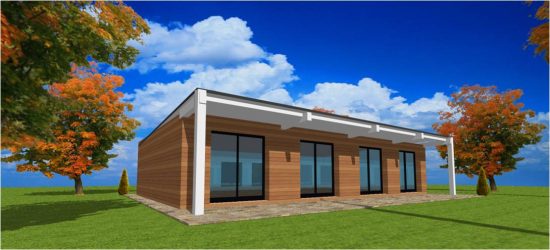 Modele Toiture Terrasse Plain Pied n°9 Wood Modele Toiture Terrasse Plain Pied n°9 Wood