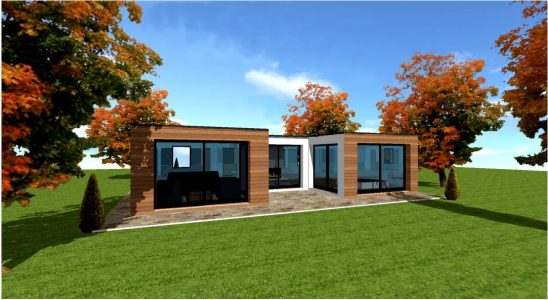 plan maison jumelee toit plat