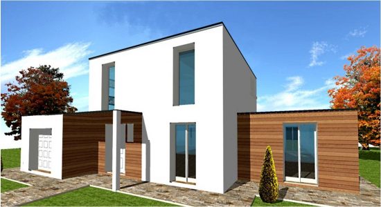 Toiture Plate Maison Plan Modele Etage