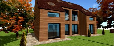 Permis de construire maison ossature bois pas cher par architecte ou designer