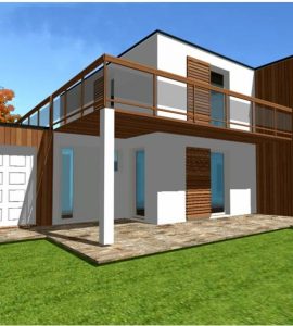 Plan Constructeur Maison Toit Terrasse toiture Plate Ossature bois