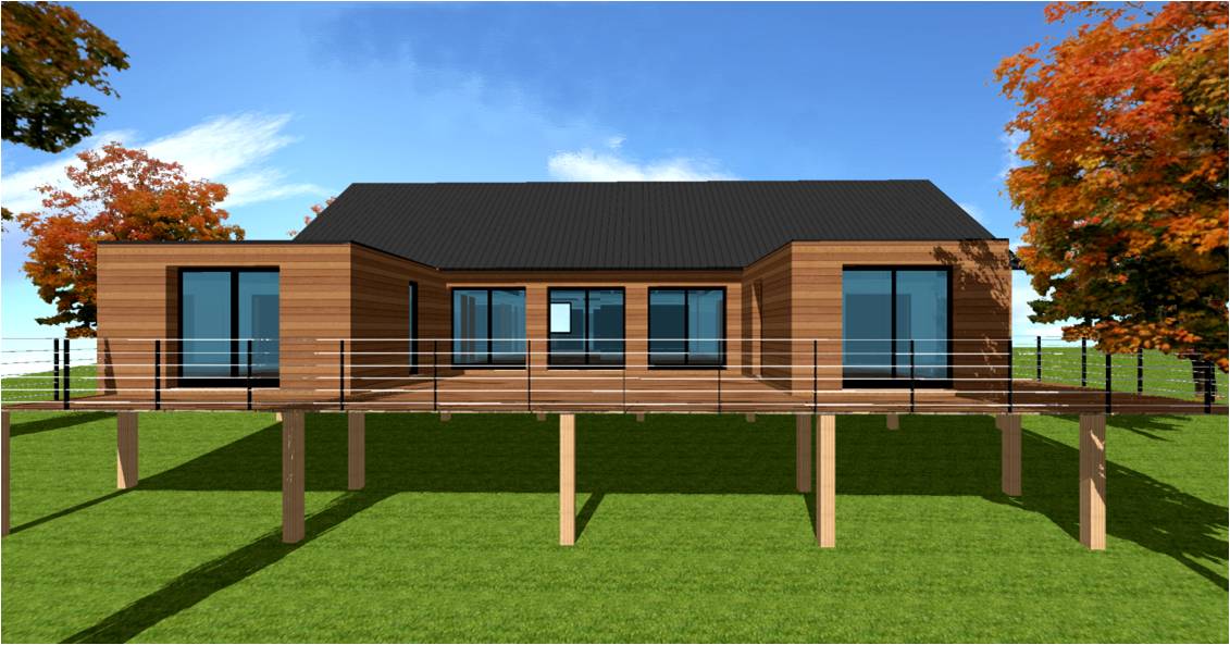 Votre maison ossature bois sur pilotis avec votre constructeur