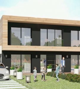 Modele Constructeur Maison Neuve Bardage Ossature Bois toit plat et toit terrasse architecte sur mesure design moderne contemporaine (10) 2