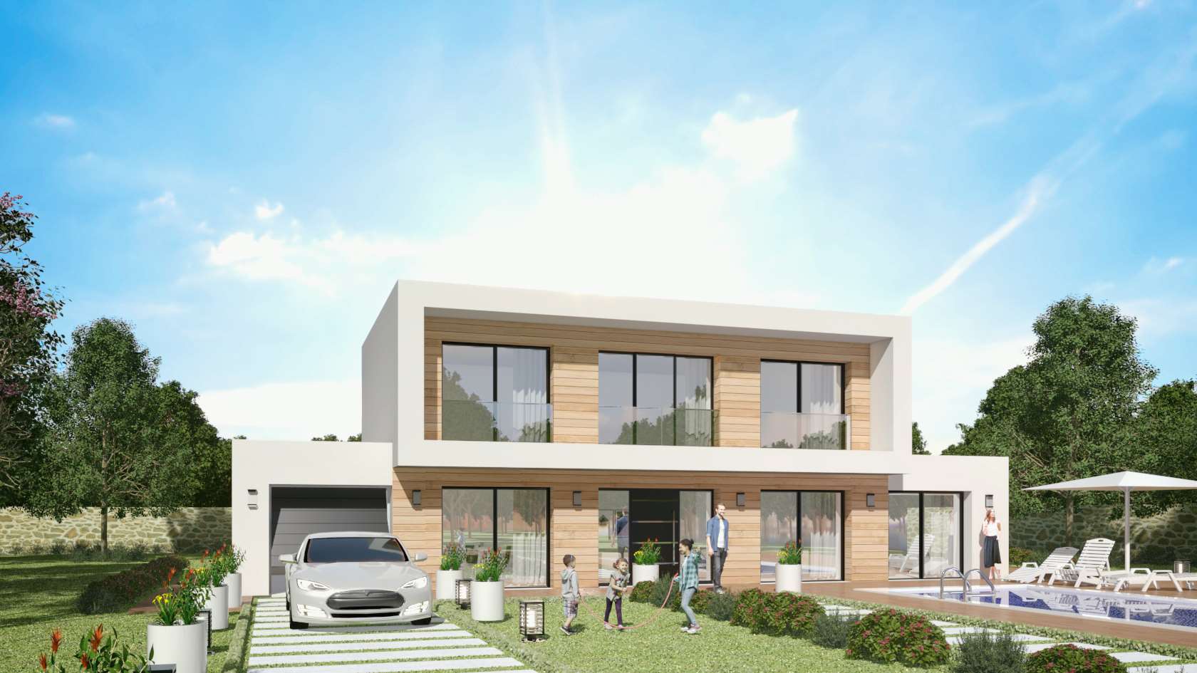 Maison bois toit plat toiture terrasse sur mesure. Constructeur et — free download