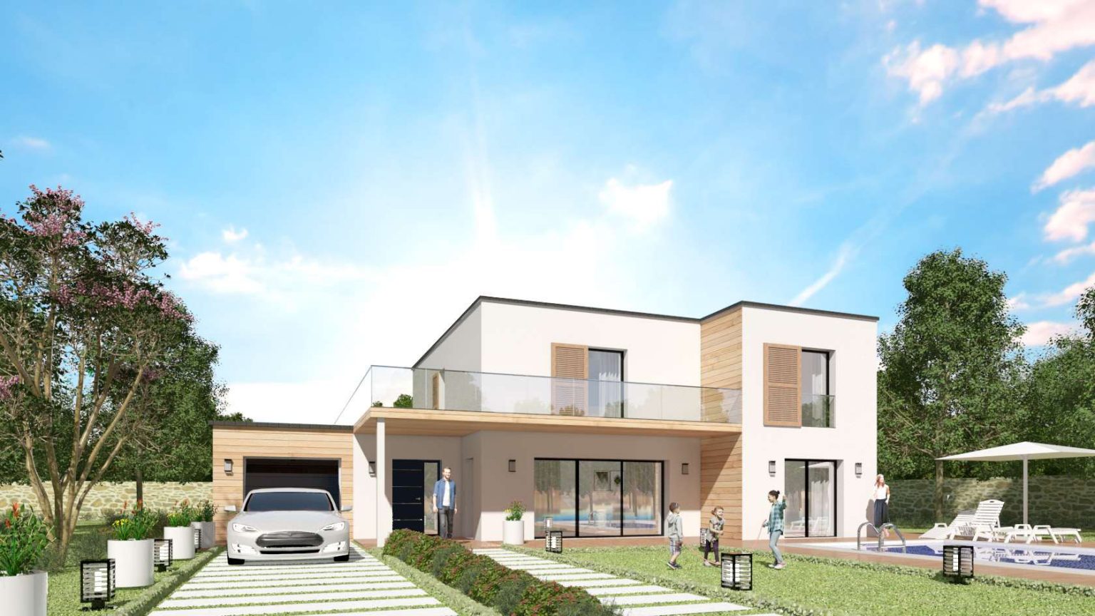 Maison bois toit plat toiture terrasse sur mesure. Constructeur et — free download