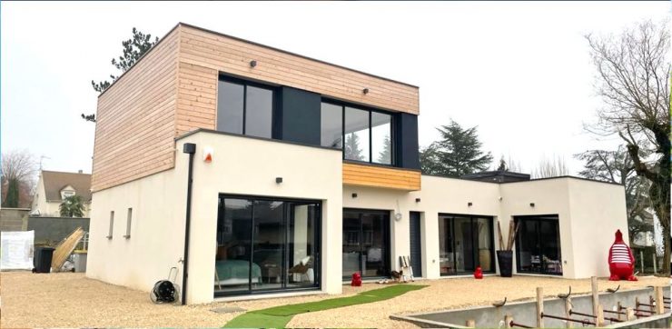 maison bois toit plat contemporaine moderne design par votre constructeur