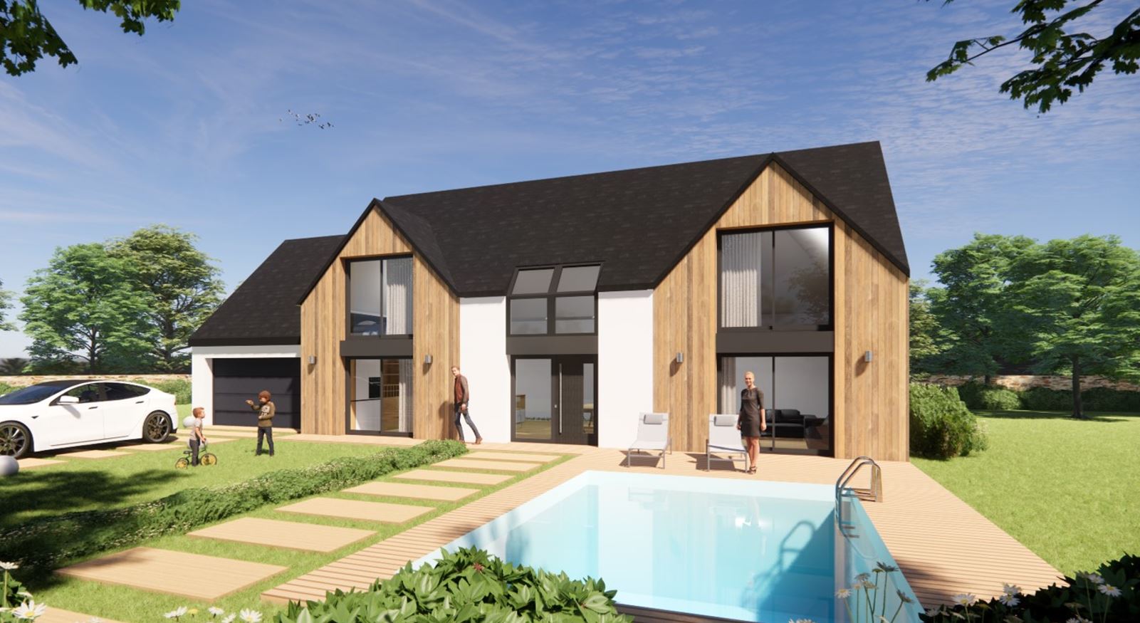 Maison Bois Acheres, Maisons Laffitte, Le Mesnil le Roi, Poissy, Andresy
