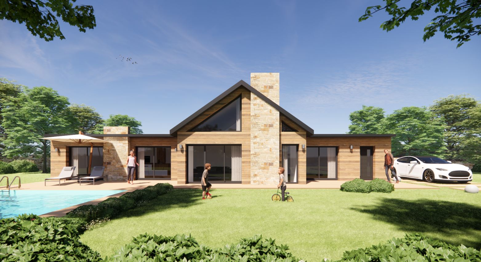 Maison Bardage Bois Et Pierre | Ventana Blog