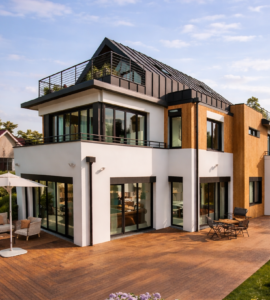 Villa 230 - Constructeur Maison Ecologique Bardage Bois Zinc d'Architecte Hauts de Seine 92