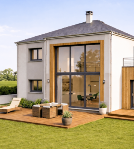 Villa 75 Constructeur Maison Bois Moderne Design Sur Mesure Haut de Gamme Seine et Marne 77 Toit Plat 4 pans