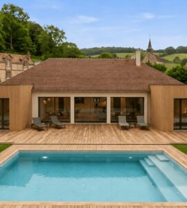 constructeur de maison bois moderne toit plat architecte Magny les Hameaux, Saint Remy les Chevreuse, Chevreuse, Versailles, le Chesnay, Viroflay